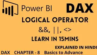 How to work with LOGICAL OPERATOR and Create Measures |  POWER BI DAX | Explained in Hindi