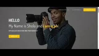 Demo Profile Page Design For Professional Photographer