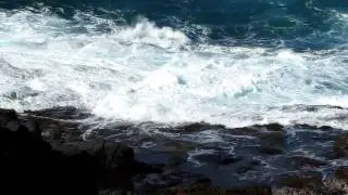 Riptides in Kauai, Hawaii after tsunami warning