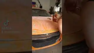 my wife with her project