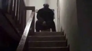 ALIEN FALLS DOWN STAIRS
