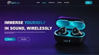 How to Create Earbuds Website Using HTML & CSS | Fast Code