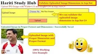 Validate Uploaded Image Width and Height in Asp.Net C# | Hindi | Free Online Classes