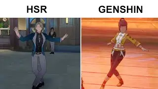 HSR NPC Dancing vs Genshin NPC Dancing
