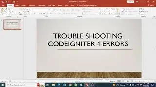 Trouble Shooting Codeigniter 4 Errors