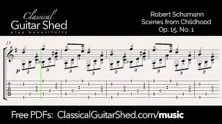 R. Schumann: Op.15 No. 1 - Free Classical Guitar Sheet Music