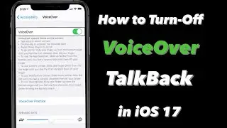 How to Turn-Off VoiceOver or TalkBack in iPhone iOS 17 - iPhone 15/14/13/12/11/X
