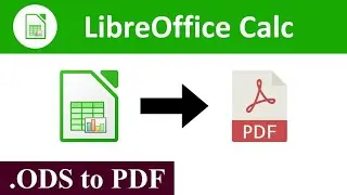 How to Convert calc file into PDF in libreoffice calc | calc to PDF Convert
