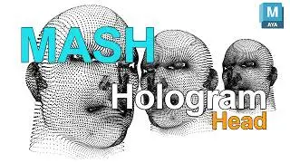Como Crear  Holograma en Autodesk Maya MASH holagramHeadT2
