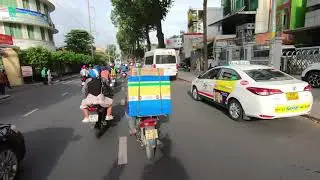 Driving in Saigon (HCMC) Vietnam. First person view