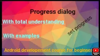 ProgressDialog in android horizontal progressdialog in android  android developement course for begi