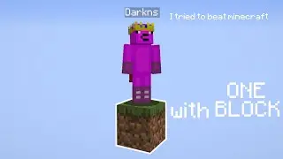 I tried to beat Minecraft with only ONE BLOCK...