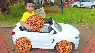 Pretend Play Pizza Delivery | Reihan Jualan Pizza Delivery