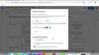 Publishing a Google Doc to the web