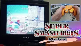 Super Smash Bros. Melee Gameplay on an original Gamecube with a Trinitron CRT TV