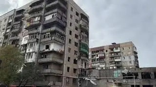Current situation in Selidovo after Russian army raised their flag.