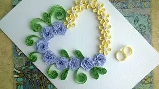 Paper Wedding Cards: make paper Quilling Wedding Card with heart.