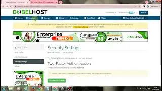 cara ferivikasi TWO FACTOR AUTHENTICATION doobelhost