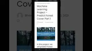 Machine Learning Project – Predict Forest Cover