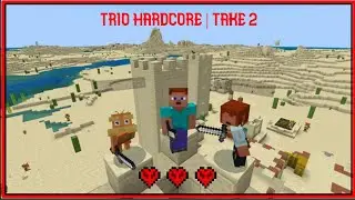 PEACEFUL PROS TRY TO BEAT HARDCORE | Take 2 | Minecraft Bedrock Trio Hardcore Challenge