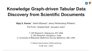 Knowledge Graph-driven Tabular Data Discovery from Scientific Documents