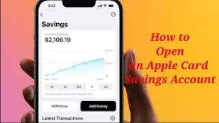 How to Open an Apple Card Savings Account