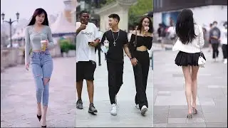 抖音街拍穿搭 / Street Couple Fashion Asian Douyin China / Chinese Girls Street Fashion Style