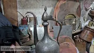 Restoration antique copper water ewer #restoration
