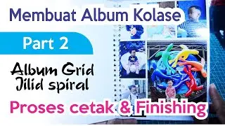membuat Album foto kolase grid  finish jilid spiral part.2