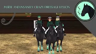 Inside and INSANELY CRAZY Sword Sisters Dressage Lesson #starstable