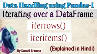 Iterating over a DataFrame | iterrows() | iteritems() | Data Handling using Pandas-1 | IP Class 12