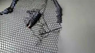 How to crochet a blanket stitch on chicken wire