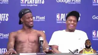 Very Funny Jimmy Butler & Kyle Lowry Postgame Interview (Game 6)