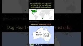 #218 Map facts - Australia meme - Legal Marijuana meme #shorts #maps