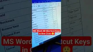 MS Word All Shortcut Keys in One Click 😲🔥