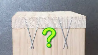 Hidden function of air nail gun / How to join wood with nails and strength test (woodworking tips)