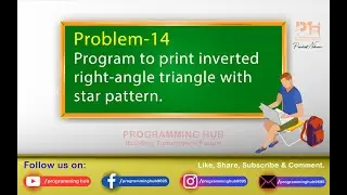 Program to print inverted right-angle triangle with star pattern.