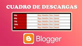 Como instalar un Cuadro de Descargas en Blogger