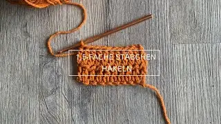 Häkeln lernen: 1,5-fache Stäbchen