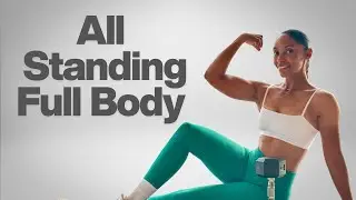 20 minute Full Body DUMBBELL Workout | STANDING EXERCISES for Muscle, Strength & Toning 🔥