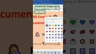 How to insert Emojis in a Document 