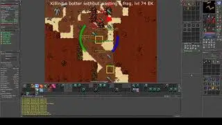 Tibia Faluna Killing/trapping a botter without wasting a frag, lvl 74 EK