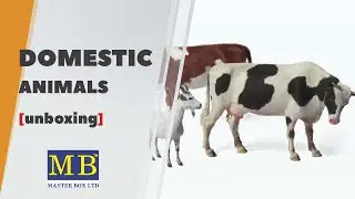 Cow and goat figurines from Masterbox - Domestic Animals