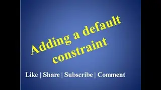 Adding a default constraint | Default in Oracle