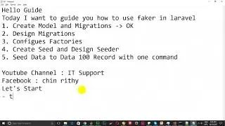 Faker Laravel | How to use Faker in Larave Seed Record to Database 100 Record with One Command