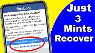 ⭕ Disabled Facebook Account Recovery | Your Account Has Been Disabled | Facebook Disabled Id