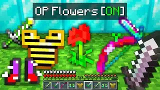 Minecraft UHC but flowers secretly drop *NEW* OP items...