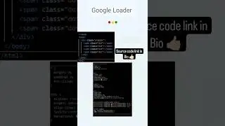 google loader using #html and #css #coding #shorts