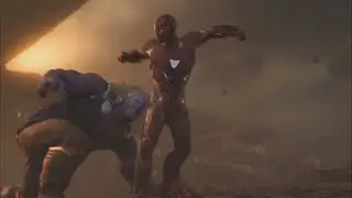 Tony Stark Punches Face Thanos Best Scene