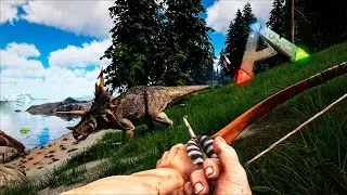 #2 Сломал Копье об толстую кожу Трицератопса ! Мод Ozone Выживание! ARK Survival